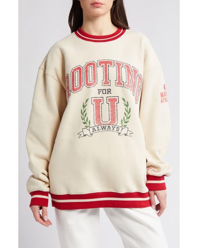 The Mayfair Group Rooting For U Graphic Sweatshirt - White