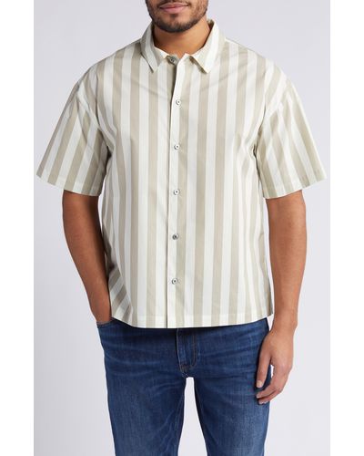 FRAME Stripe Camp Shirt - White