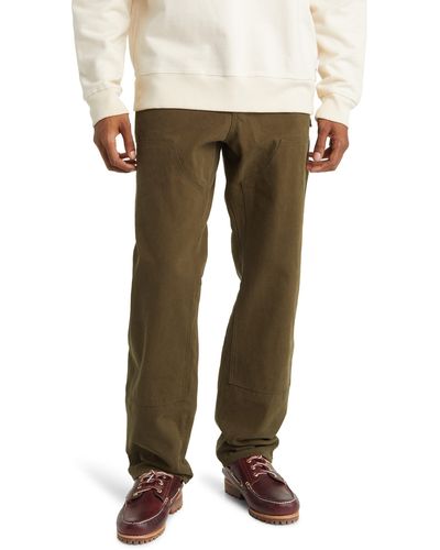 One Of These Days Statesman Double Knee Cotton Pants - Natural
