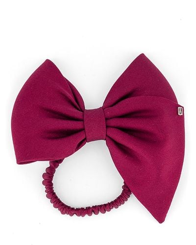 Alexandre De Paris Silk Twill Bow Scrunchie - Pink