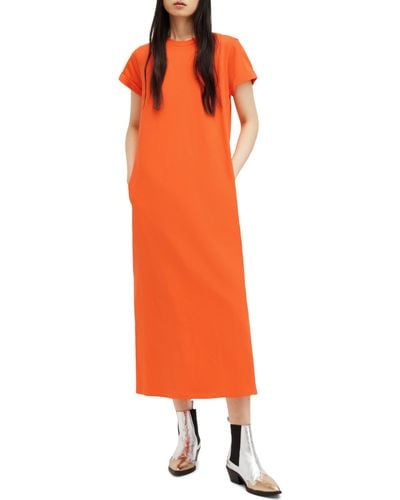 AllSaints Anna T-shirt Maxi Dress - Orange