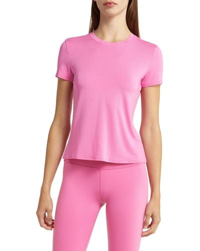 Alo Yoga Stretch T-shirt - Pink