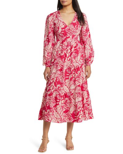Lilly Pulitzer Lilly Pulitzer Tinslee Long Sleeve Tiered Midi Dress