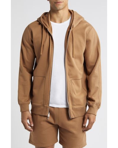 Reigning Champ Classic Midweight Terry Full Zip Hoodie - Brown