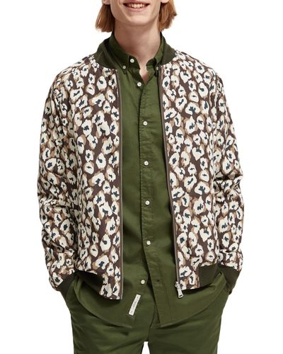 Scotch & Soda Reversible Recycled Polyester Bomber Jacket - Multicolor
