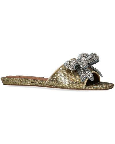 Kurt Geiger Kensington Bow Slide Sandal - Metallic