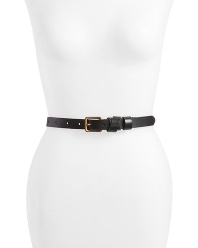 Madewell Leather Crisscross Skinny Belt - White