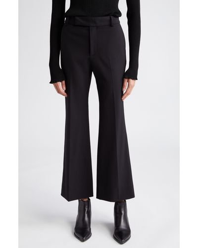 Proenza Schouler Stretch Wool Blend Crop Suiting Pants - Black