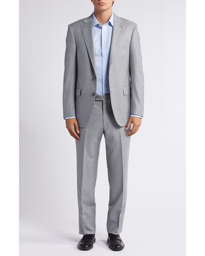 Peter Millar Heathered Wool Suit - Gray