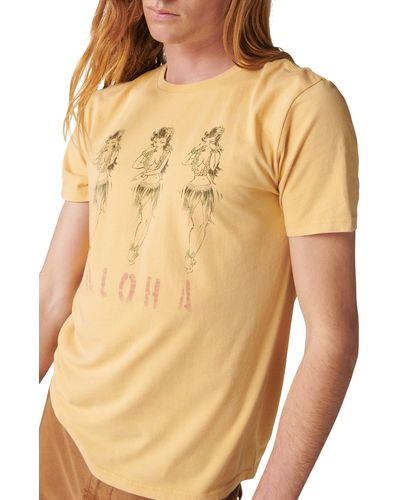 Lucky Brand Aloha Pinup Graphic T-shirt - Natural