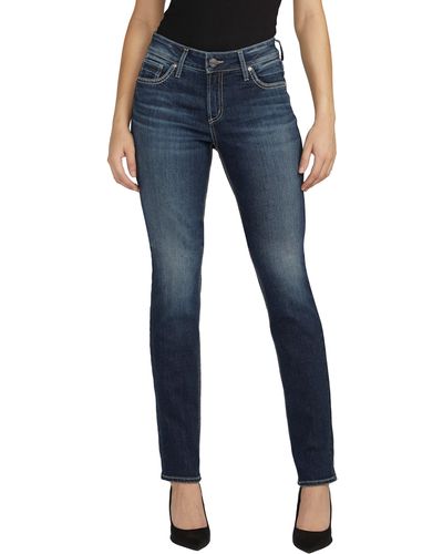 Silver Jeans Co. Elyse Slim Bootcut Jeans - Blue