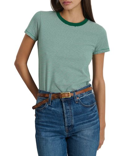 Alex Mill Prospect Stripe Stretch Cotton T-shirt - Green