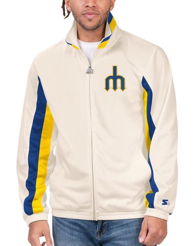 Starter Seattle Mariners Rebound Cooperstown Collection Full-zip Track Jacket At Nordstrom - Natural