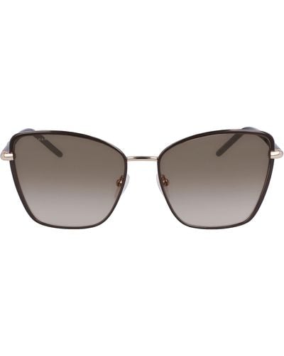 Longchamp 58mm Gradient Butterfly Sunglasses - Gray