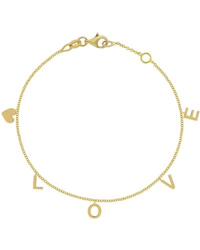 Bony Levy 14k Gold Personalized Charm Bracelet - Metallic