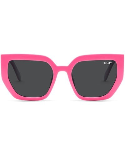 Quay Contoured 45mm Polarized Cat Eye Sunglasses - Pink