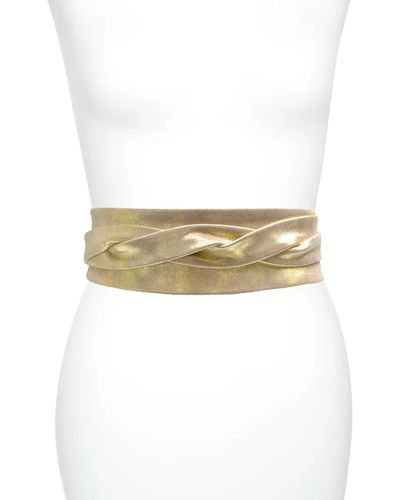 Ada Handmade Leather Wrap Belt - White