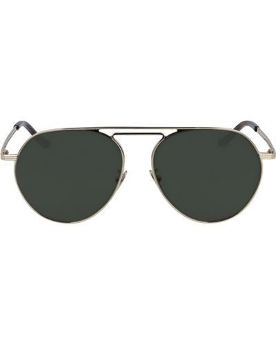 Cutler and Gross 56mm Aviator Sunglasses - Green