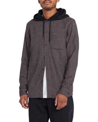 Volcom Archbold Hooded Shirt Jacket - Gray