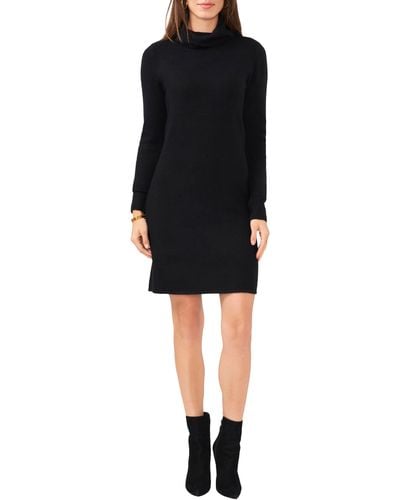 Vince Camuto Long Sleeve Sweater Dress - Black