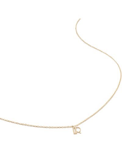 Monica Vinader Small Initial Pendant Necklace - White