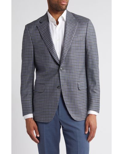 Peter Millar Flynn Classic Check Wool & Silk Blend Sport Coat - Gray
