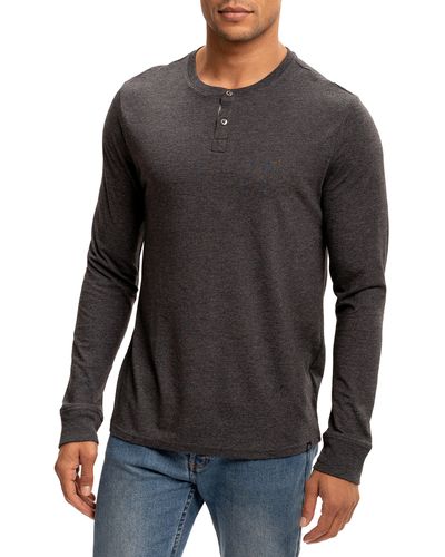 Threads For Thought Long Sleeve Henley - Black