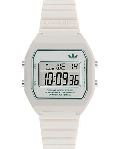 adidas Digital Two Resin Strap Watch - Gray