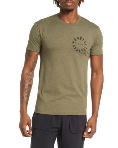 BARBELL APPAREL The Full Circle Cotton Blend Graphic Tee - Green