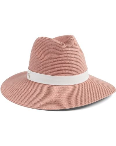 Nordstrom Packable Braided Paper Straw Panama Hat - Pink