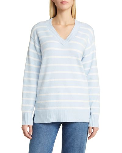 Caslon Caslon(r) Relaxed Tunic Sweater - Blue