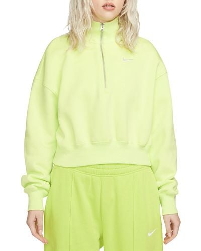 Nike Sportswear Phoenix Fleece Crop Sweatshirt - Yellow