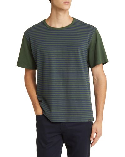 Rails Sato Stripe Clorblock Cotton T-shirt - Gray