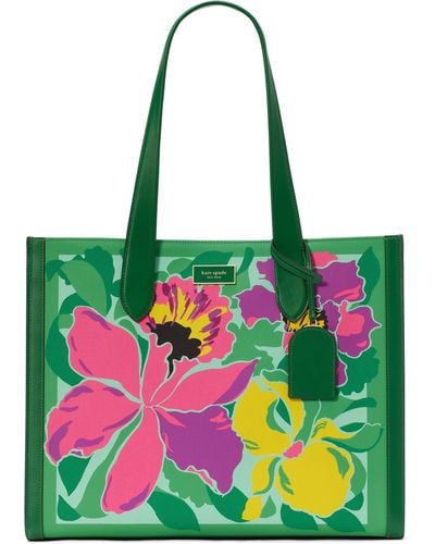 Kate Spade Manhattan Orchid Bloom Canvas Tote - Multicolor