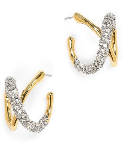 Alexis Solanales Crystal Orbit Hoop Earrings - White