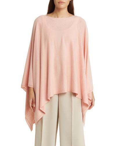 Nordstrom Cotton & Cashmere High-low Poncho - Red