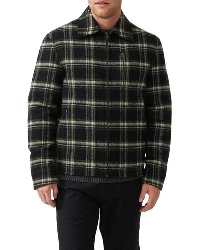 Rodd & Gunn Iverness Plaid Wool Blend Jacket - Black