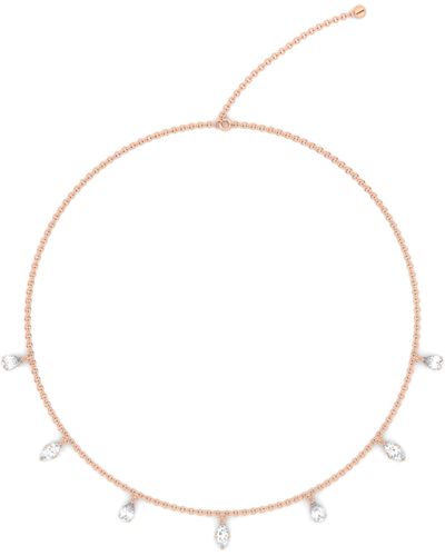 HauteCarat Lab Created Diamond Charm Choker Necklace - White