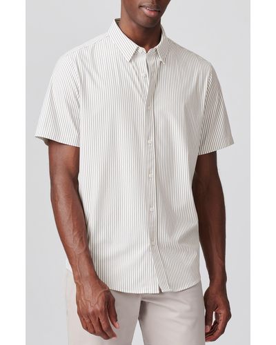 Rhone Commuter Short Sleeve Performance Button-down Shirt - White
