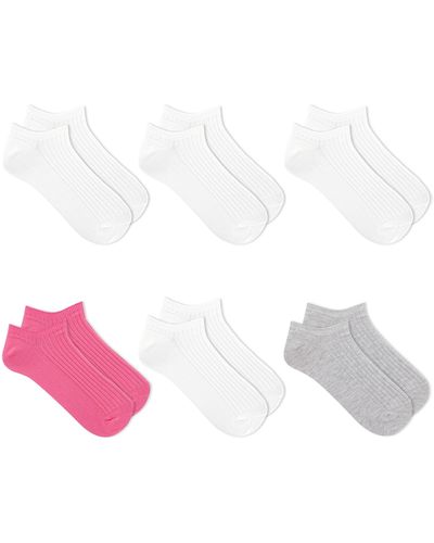 K Bell Socks 6-pack Assorted No-show Socks - White