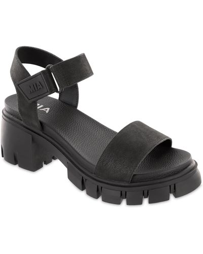 MIA Skyler Ankle Strap Sandal - Black