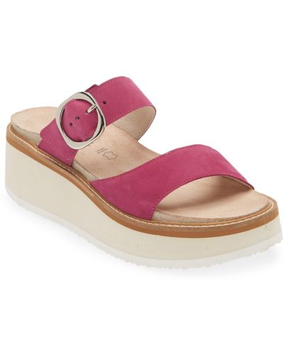 Naot Halvah Platform Wedge Sandal - Pink