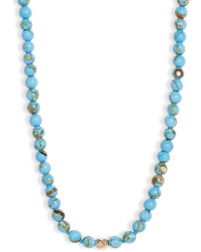 Anzie Boheme Turquoise Beaded Necklace - Blue