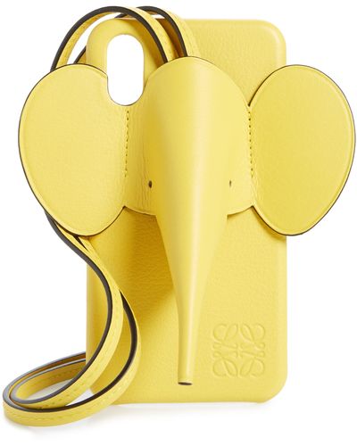 Loewe Elephant Iphone X/xs Case & Crossbody Strap - Yellow