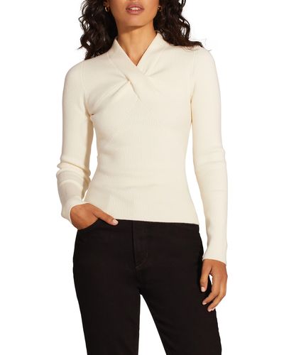 FAVORITE DAUGHTER The Ribbed Long Sleeve Top in White