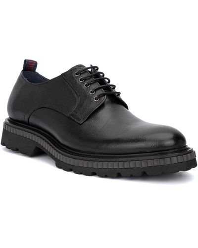  Vintage Foundry Co. Men's Ivan Derby Shoes, Lace Up, Flat  Sole, Round Toe, Rubber Outsole; Size 7.5 Black