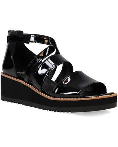 Eileen Fisher Darcy Wedge Strappy Sandal - Black