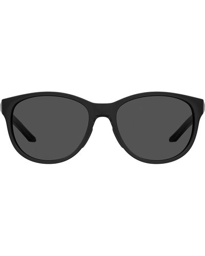 Under Armour 57mm Mirrored Round Sunglasses - Black