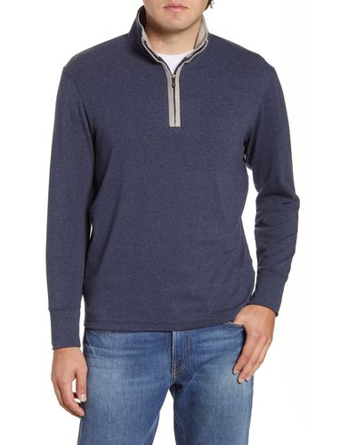 The Normal Brand Puremeso Quarter Zip Pullover - Blue
