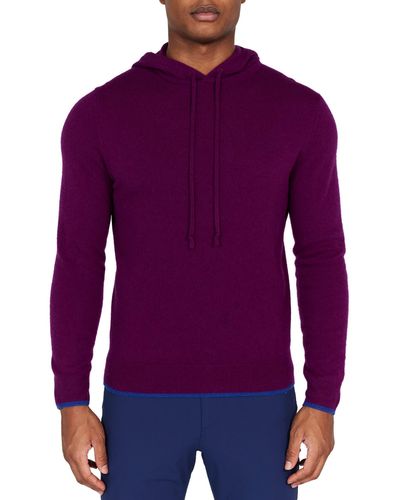 Redvanly Quincy Cashmere Golf Hoodie - Purple